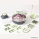 Овочерізка, подрібнювач для овочів і фруктів 9в1 Vegetable Cutter C351