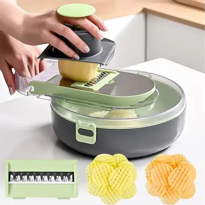 Овочерізка, подрібнювач для овочів і фруктів 9в1 Vegetable Cutter C351