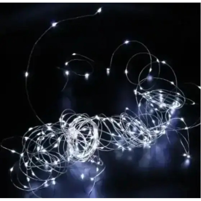 Xmas гірлянд 30 Led 3M на мідному дроті (Крапля роси) біла від батарейок + USB
