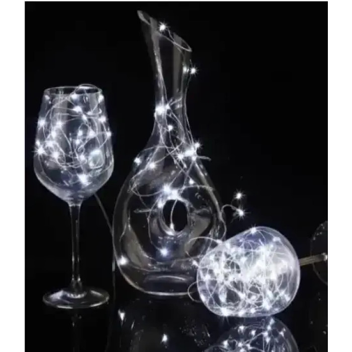 Xmas гірлянд 30 Led 3M на мідному дроті (Крапля роси) біла від батарейок + USB