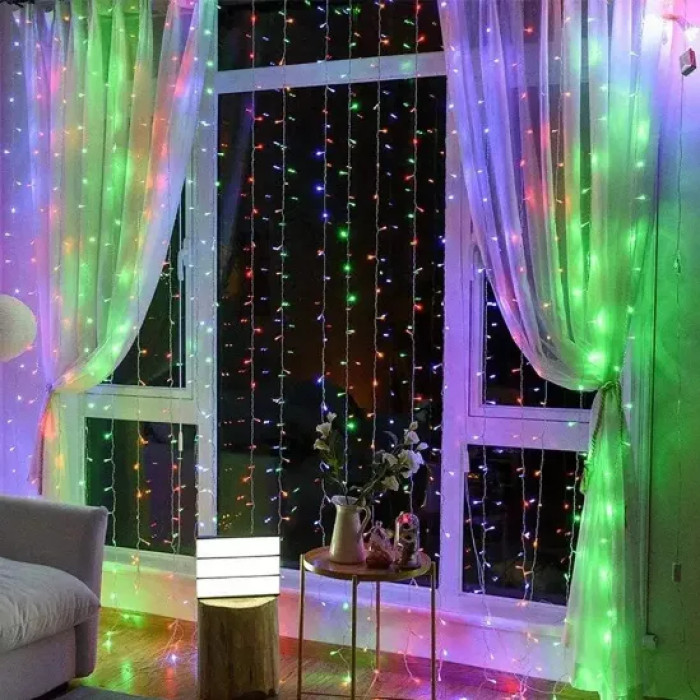 Xmas гірлянда 480 LED (Водоспад 3M*3M) мультиколірна