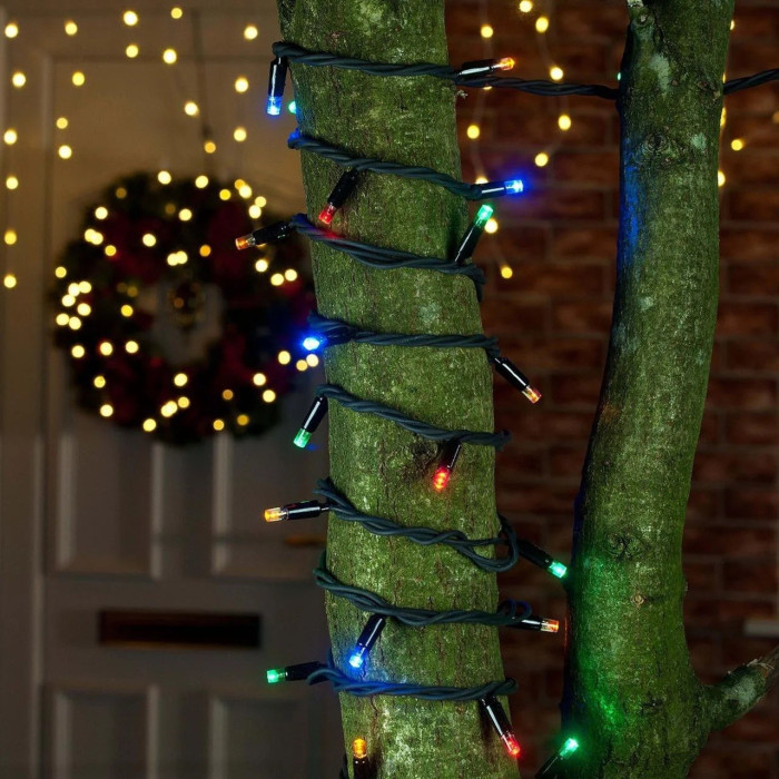 Xmas гірлянда LED 100L 3.3 Line M-2 MULTI 10 м вулична + з'єднання