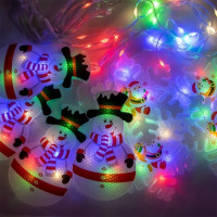 Xmas Гірлянда Штора Фігурки 3D сніговика та сніжинки 3 m*70 cm 95L Мультиколірна M