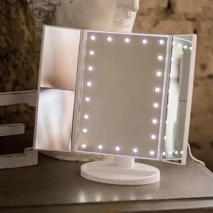 Зеркало тройное косметическое настольное Cosmetic mirror AND LY-700