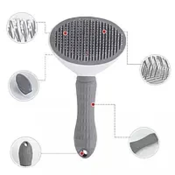 Фурминатор для шерсти с кнопкой