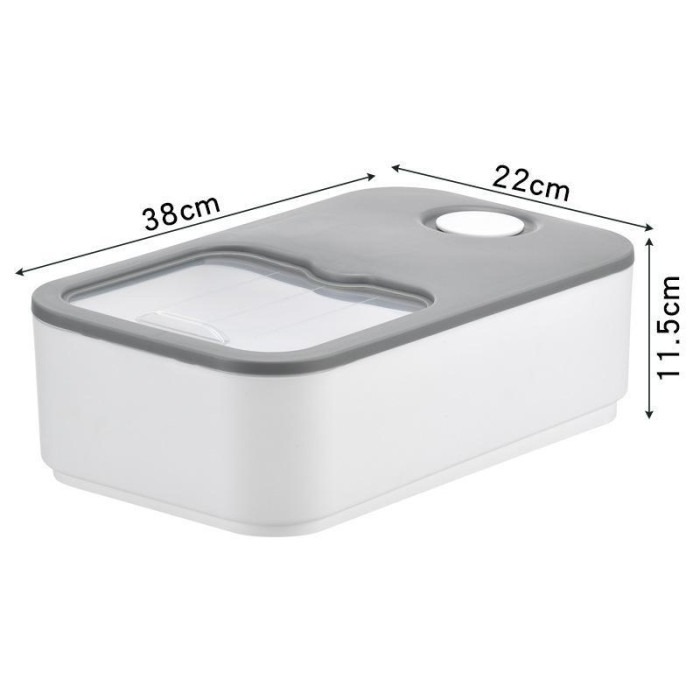 Бокс із висувною кришкою для зберігання борошна, сипучої, хімії 5kg