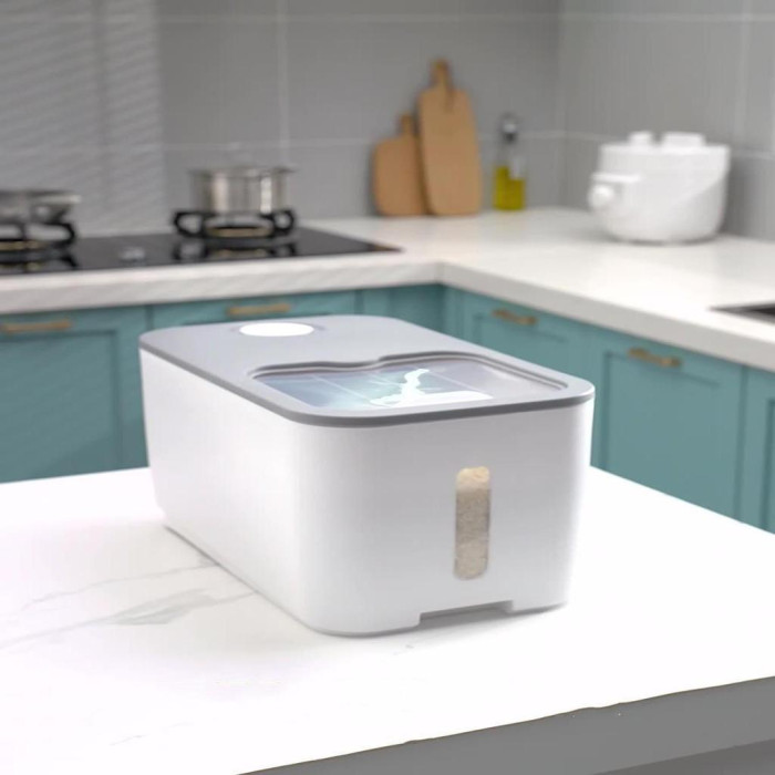 Бокс із висувною кришкою для зберігання борошна, сипучої, хімії 10kg