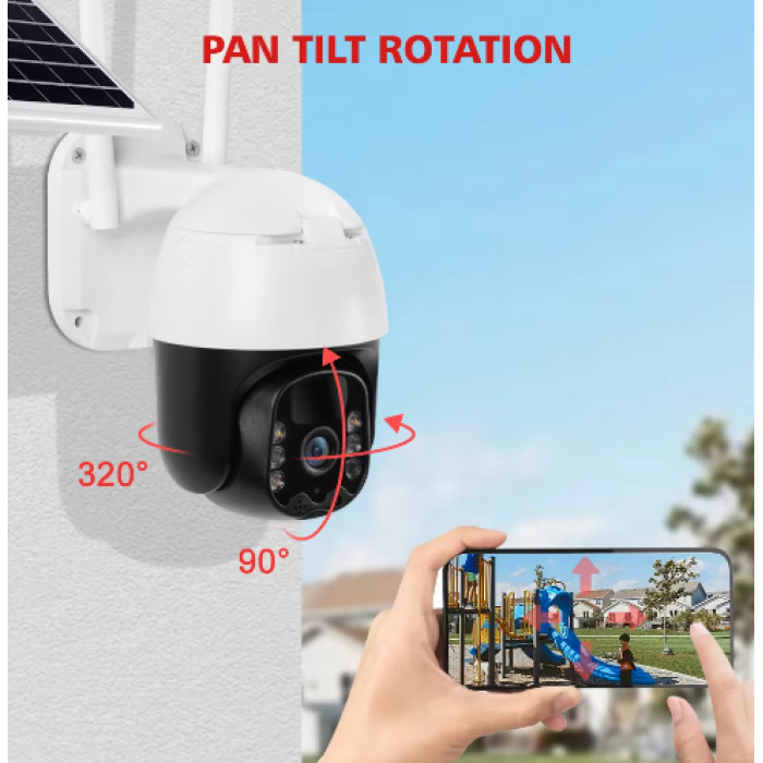 Камера видеонаблюдения tp8 v380 pro solar wifi with battery