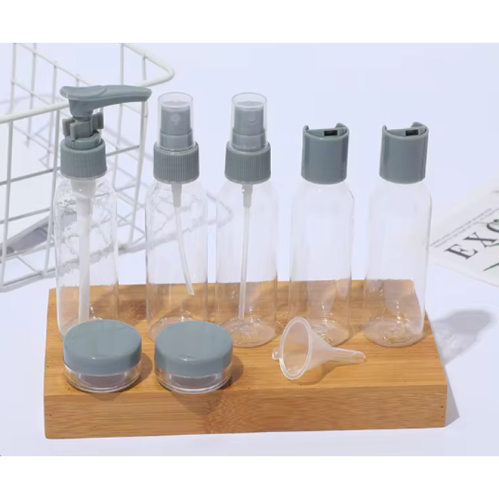 Дорожня пляшка-розпилювач із кришками 9 in 1 Travel Bottle Set