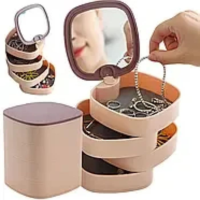 Органайзер для ювелірних виробів із дзеркальцем, поворот на 360 градусів