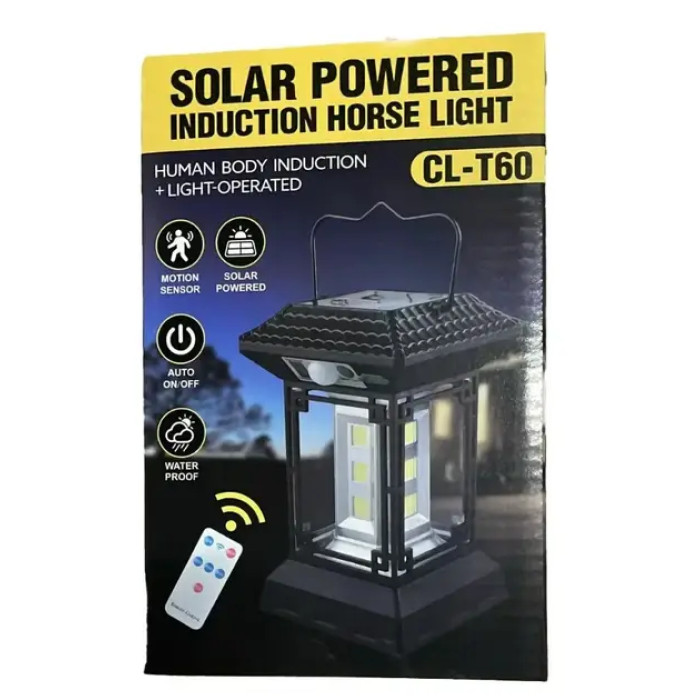 Кемпінговий ліхтарик на акумуляторі із сонячною батареєю і датчиком руху CL-T60