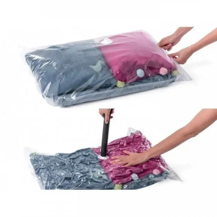 Вакуумні пакети для пакування та зберігання одягу VACUUM BAG 80*110 ( ціна за паковання)
