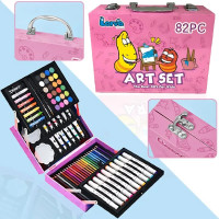 Кольорові олівці для малювання (Рожевий) Art Set, 82pc