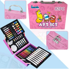 Кольорові олівці для малювання (Рожевий) Art Set, 82pc