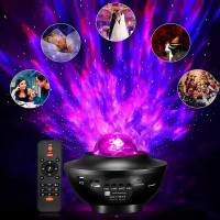 Зірковий проєктор-нічник дитячий Bluetooth Галактика AND 991