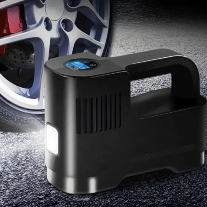 Портативний автомобільний компресор з дисплеєм і живленням від прикурювача Air pump AND XL-1026