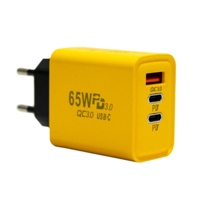 Адаптер для заряджання USB і 2 TYPE C 65W