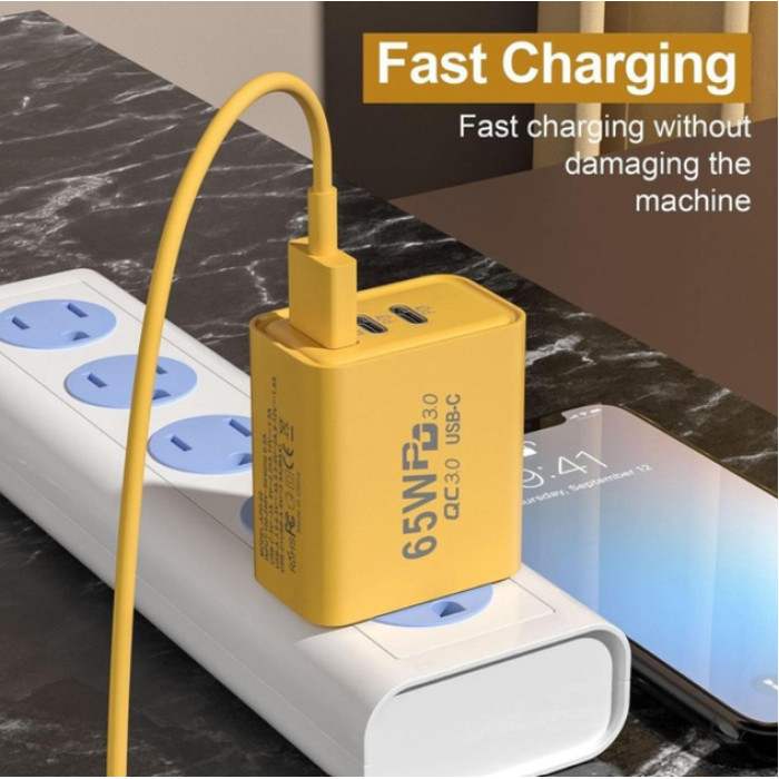 Адаптер для заряджання USB і 2 TYPE C 65W