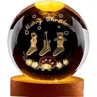 Кришталева декоративна куля "Носочки" від USB ball HA-82 8 см