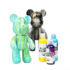 Мишка для творчества с красками (3шт) Fluid bear AND HA-138