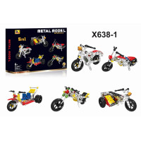 Детский конструктор X638-1 в виде мотоцикла 283 деталей