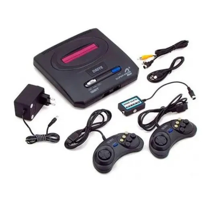 Ігрова приставка SEGA MEGA DRIVE 2 368 ВСТРОВАНИХ ГР + ПІДТРИМКА КАРТРИДЖЕЙ