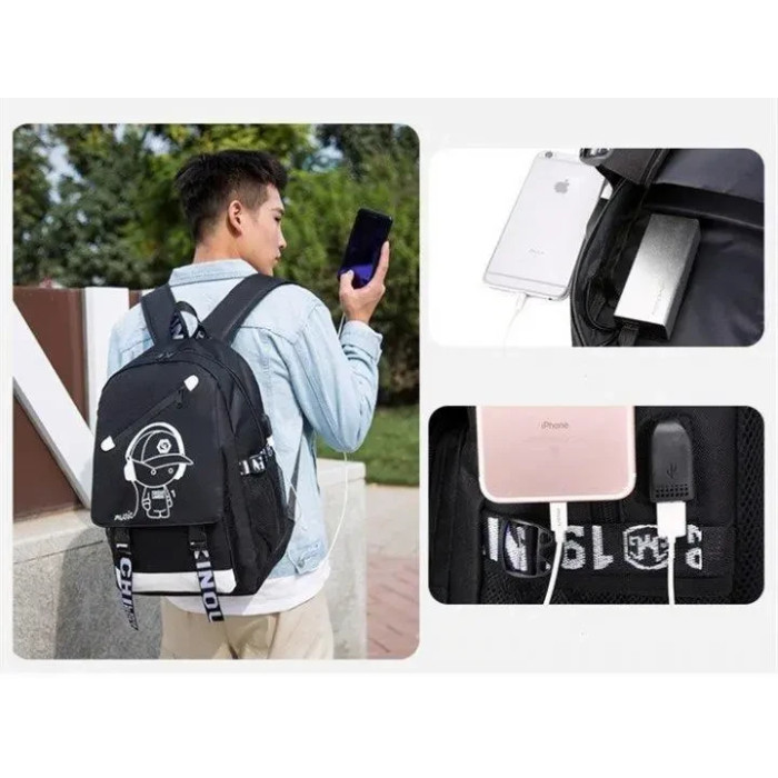 Рюкзак Music с USB светящийся в темноте