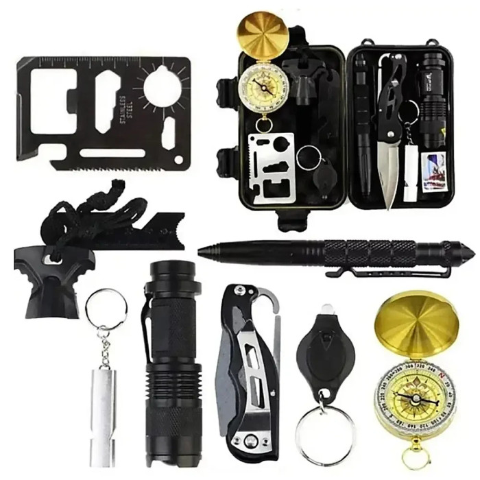Туристичний набір для виживання 10 в 1 (похідний набір)