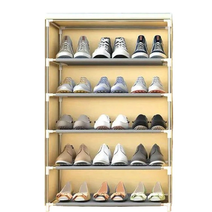 Складана тканинна шафа для взуття YH-8806 (бежева) на 6 секцій