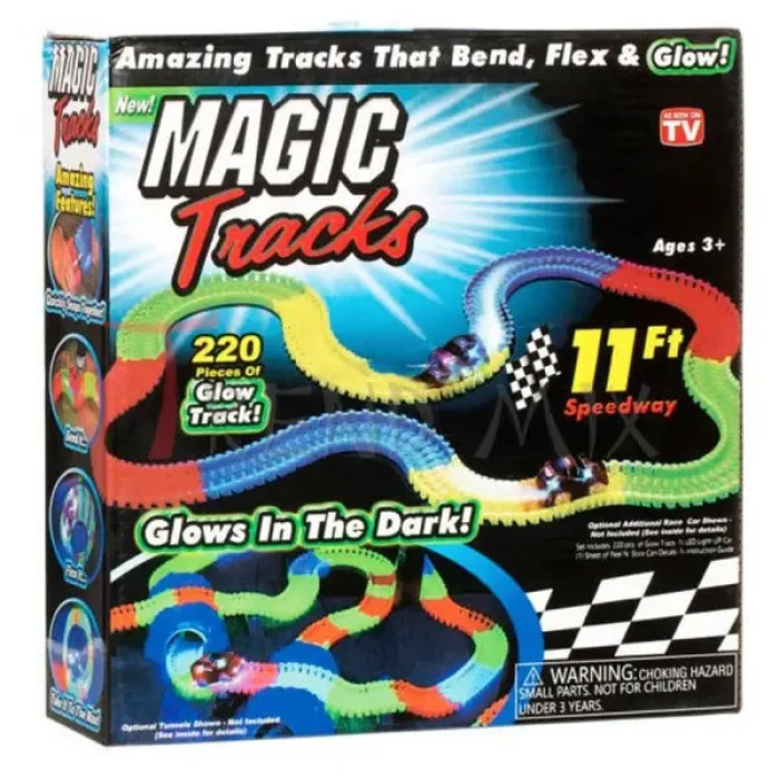 Дитячий перегоновий трек-конструктор Magic Tracks 220 деталей з 1 машинкою