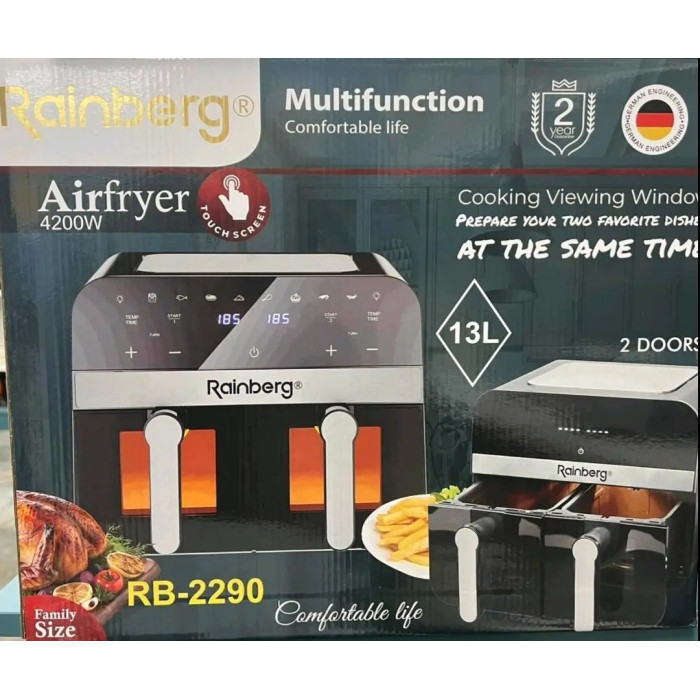 Аерофритюрниця на 2 контейнери 13 л Rainberg RB-2290 4200 Вт