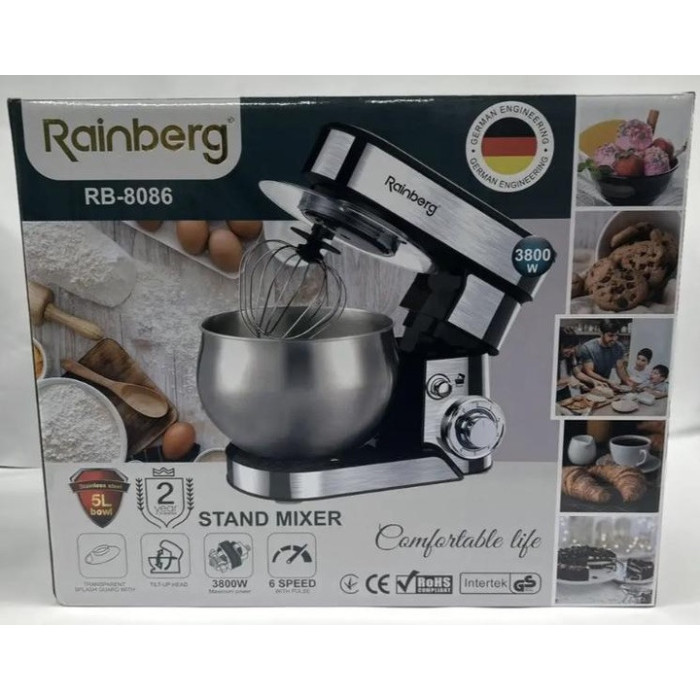 Планетарний міксер тістоміс 5L Rainberg RB-8086