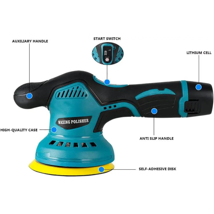 Акумуляторна полірувальна машинка POLSHING MACHINE 2 акумулятори * Зроби Сам * LY-329