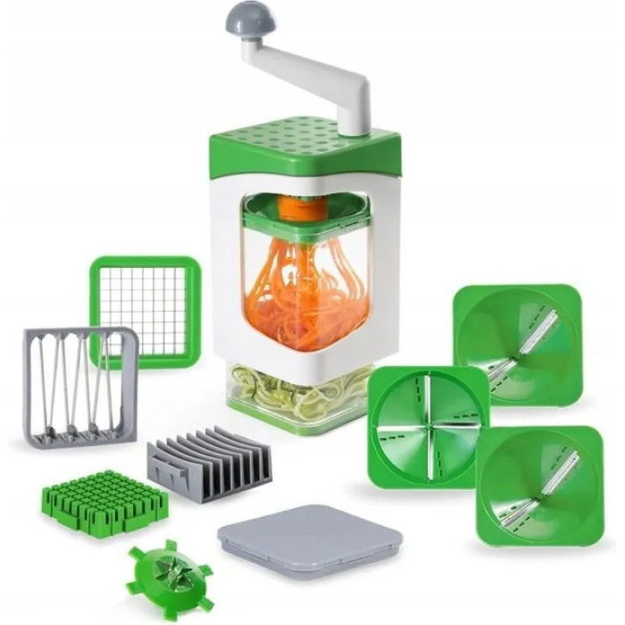 Овочерізка Nicer Dicer 7в1 для нарізання овочів і фруктів із насадками та контейнером EXT 306-27