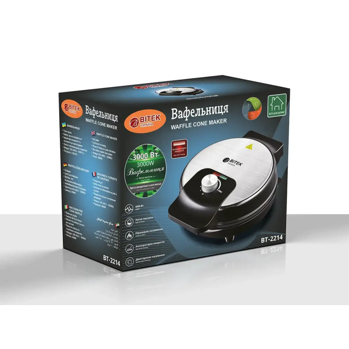 Вафельниця 220 В 3000 Вт BITEK BT-2214