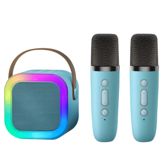 Світлодіодна бездротова колонка на 2 мікрофони SPEAKER K12 AND LY-736