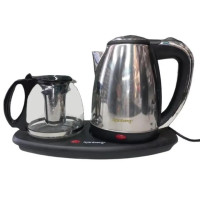 Электрический чайник с заварником на подставке Rainberg RB-2504