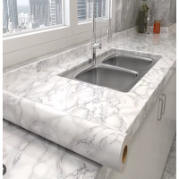 Самоклеющаяся пленка Supretto Мрамор 2м Белый