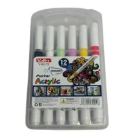 Набор акриловых маркеров 12 штук в кейсе Y 04