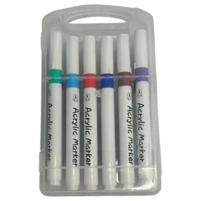 Набір акрилових маркерів 12 штук у кейсі Y 04