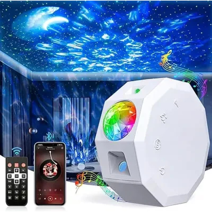 Проєктор зоряного неба Galaxy Projector Light KX-668RF з пультом дистанційного керування 20 режимів