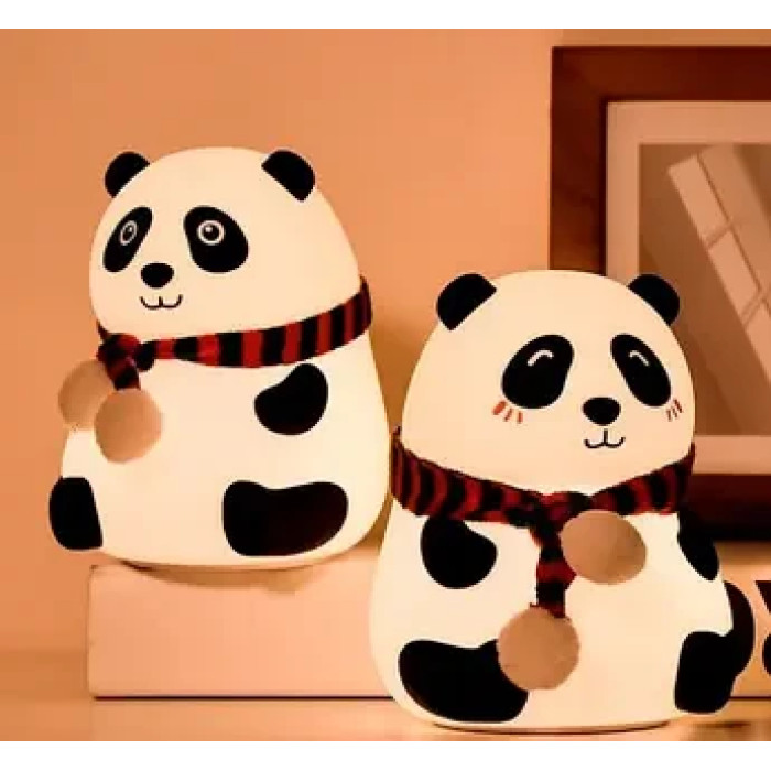 Акумуляторний силіконовий нічник "Панда із шарфом"