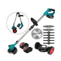 Електрична газонокосарка, 2 акумулятори 48 в, 2000 мА год Lawn mower 14 насадок