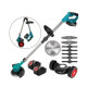 Електрична газонокосарка, 2 акумулятори 48 в, 2000 мА год Lawn mower 14 насадок