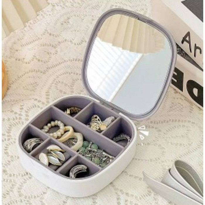Скринька-органайзер із дзеркалом для прикрас і біжутерії