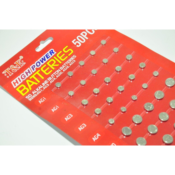 Батарейки ASSORTED BUTTON BATTERIES 50 шт.