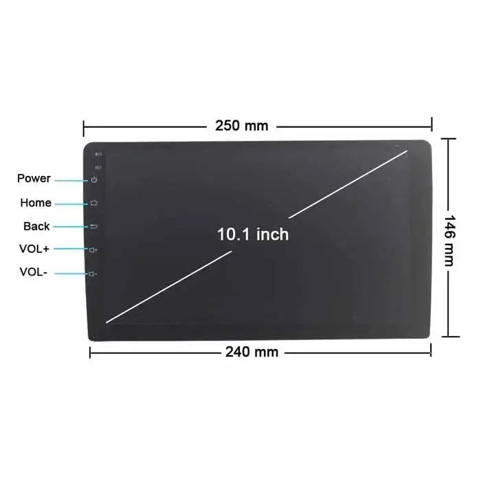 Автомагнітола на штатну рамку 10" Android-9 GPS 1/16