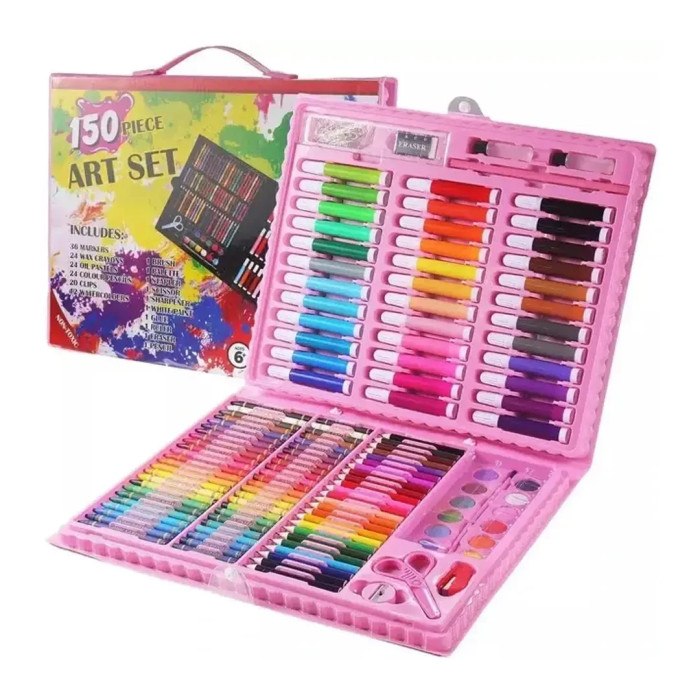 Набір творчості 150 предметів LK202312-21 (Рожевий, Блакитний)