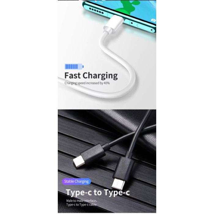 Кабель USB-C - USB-C 25W Black Edition