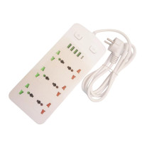 Подовжувач на 6 розеток і 4 USB роз'єми 2M AR CP05